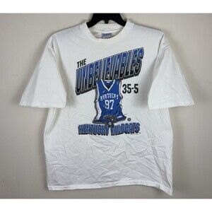 Vintage 90s 1997 Kentucky Wildcats Graphic T-Shirt / White / Size XL